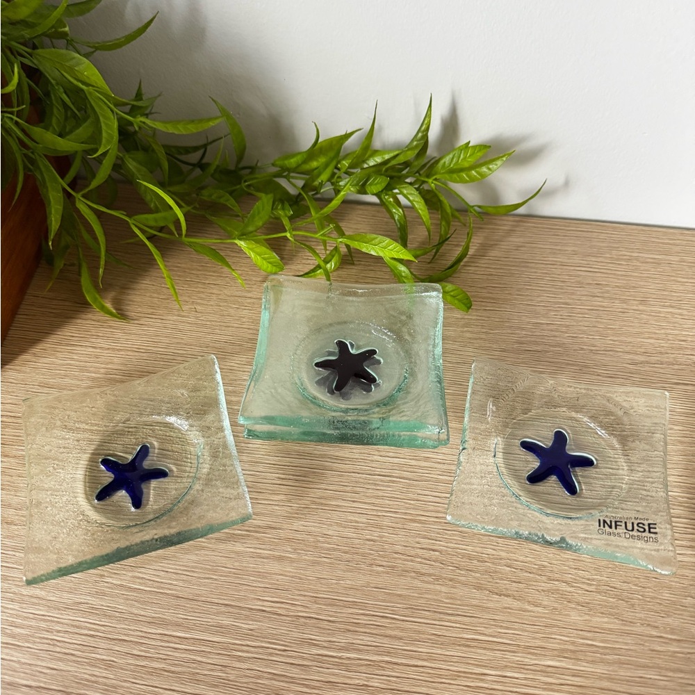 Infuse Glass Starfish Coasters